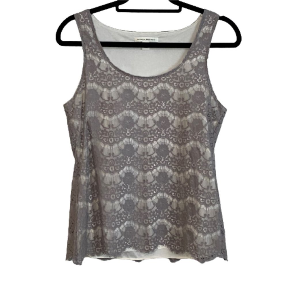 Banana Republic Grey Lace Top - S
